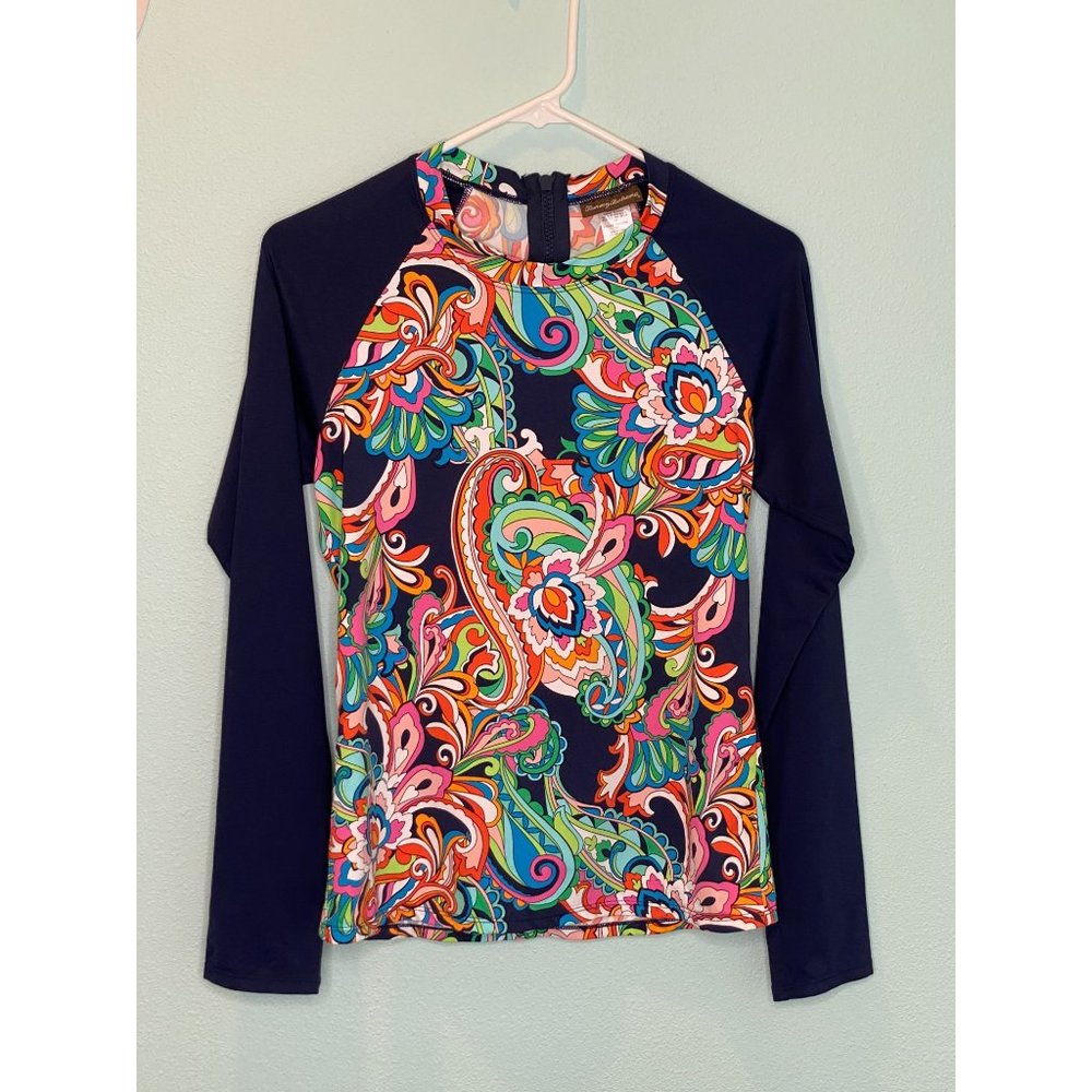 NWOT Tommy Bahama Rash Guard Mare Paisley Size Medium
